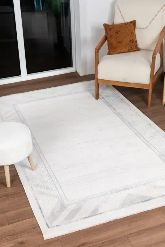 Bienal VL Fringed Modern Woven Carpet, High Quality Living Room, Hall, Kitchen Carpet-8664A - 2