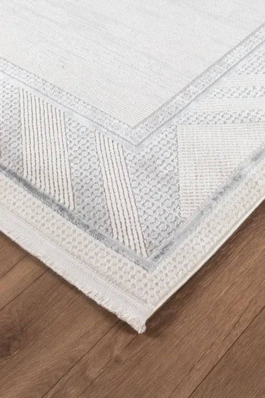 Bienal VL Fringed Modern Woven Carpet, High Quality Living Room, Hall, Kitchen Carpet-8664A - 3