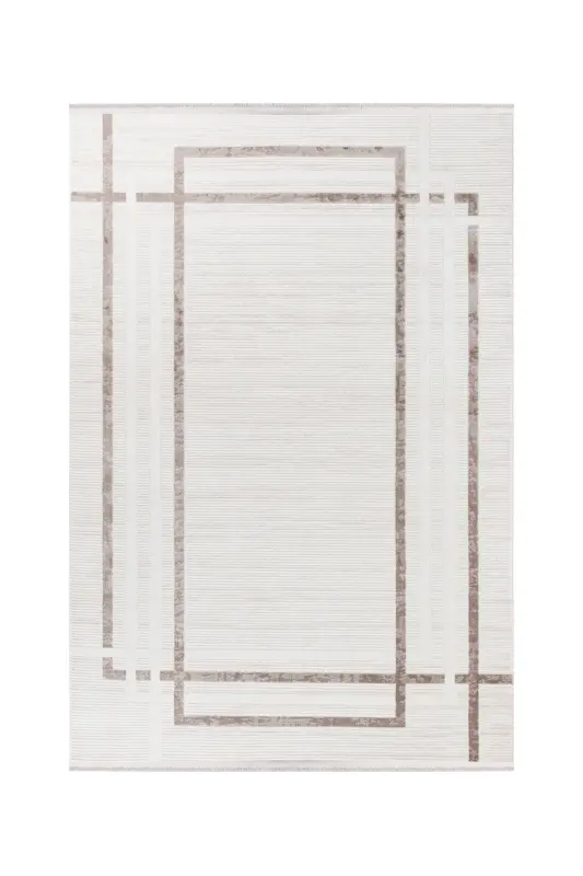 Bienal VL Saçaklı Modern Dokuma Halı,Yüksek Kalite Oturma Odası,Salon,Mutfak Halısı - 8694A-Bej - 4