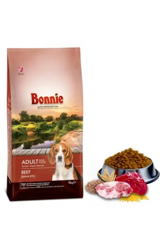 Biftekli Kattalar Uchun It Oziq-ovqat 15 Kg - BONNIE