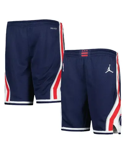 Big Boys and Girls Navy Washington Wizards Statement Edition Swingman Performance Shortslari - 1