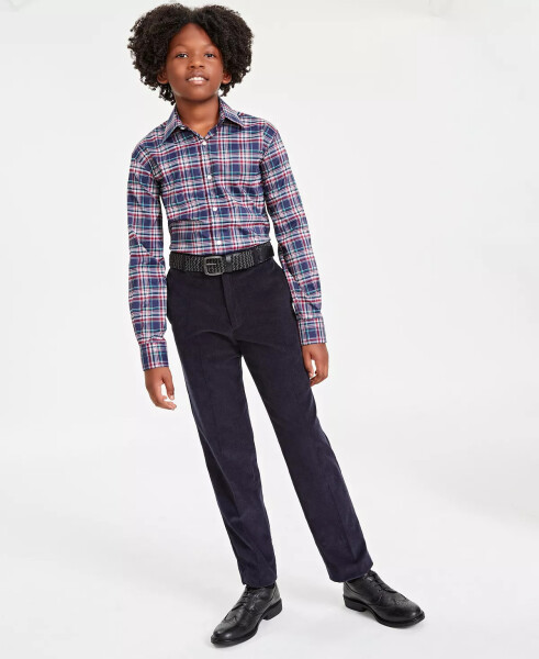 Big Boys Corduroy Classic Fit Dress Pant Navy - 1