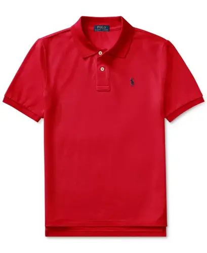 Big Boys Cotton Mesh Logo Polo Shirt - 4