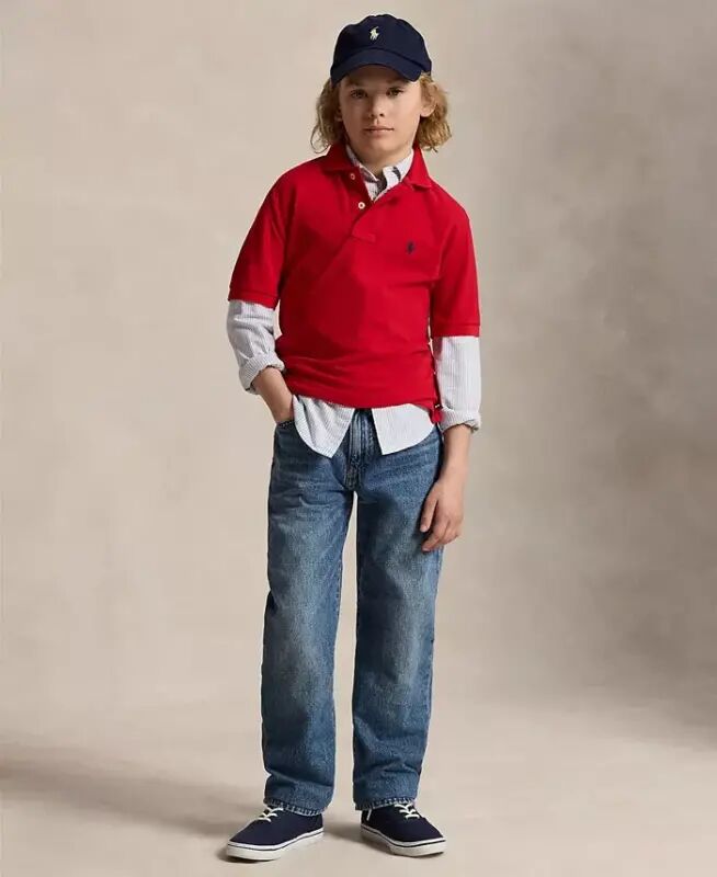 Big Boys Cotton Mesh Logo Polo Shirt - 2