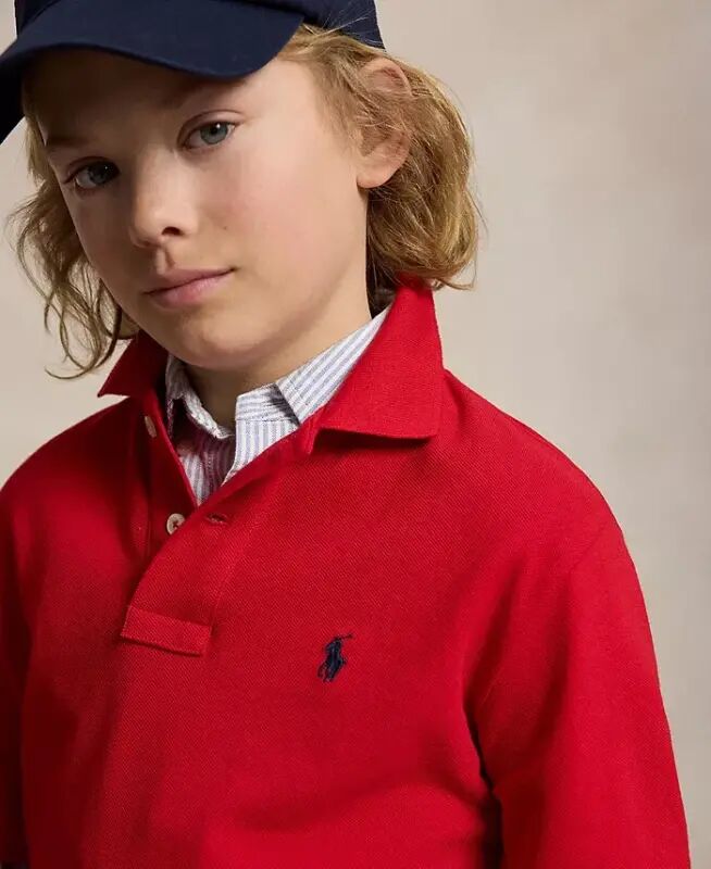 Big Boys Cotton Mesh Logo Polo Shirt - 3