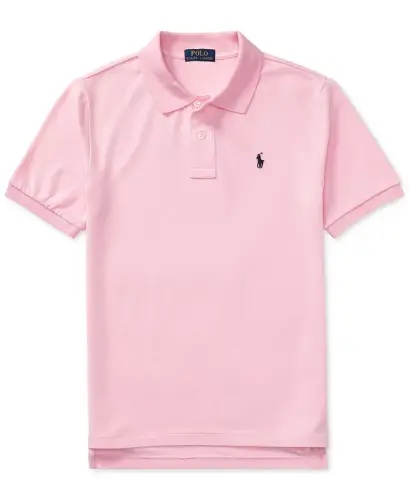 Big Boys Cotton Mesh Logo Polo Shirt - 4