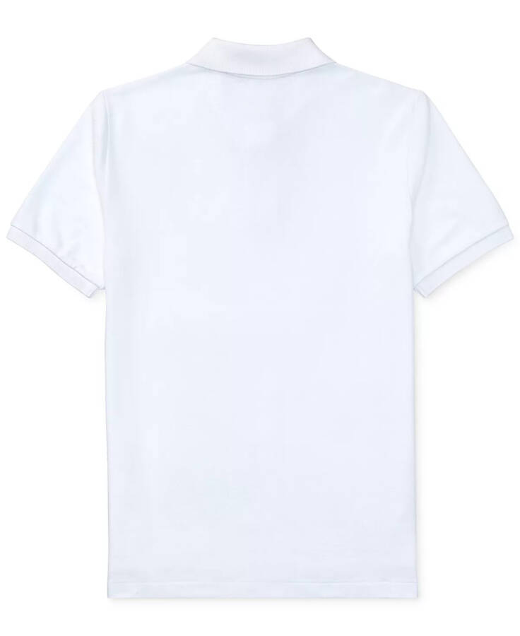 Big Boys Cotton Mesh Logo Polo Shirt White - 8