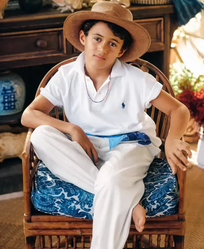 Big Boys Cotton Mesh Logo Polo Shirt-White - 10