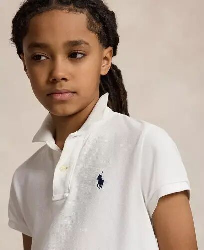 Big Boys Cotton Mesh Logo Polo Shirt-White - 4