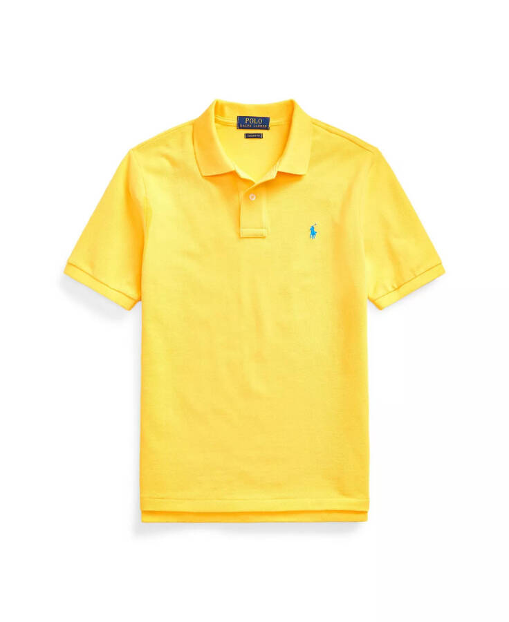 Big Boys Cotton Mesh Logo Polo Shirt Yellowfin - 1