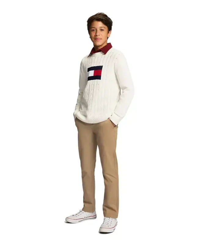 Big Boys Flat Front Stretch Chino Pant - 1