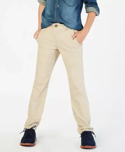 Big Boys Flat Front Stretch Chino Pant - 3