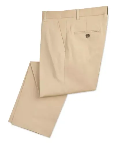 Big Boys Front Pressed Crease Fine Twill Machine Washable Pants - 3