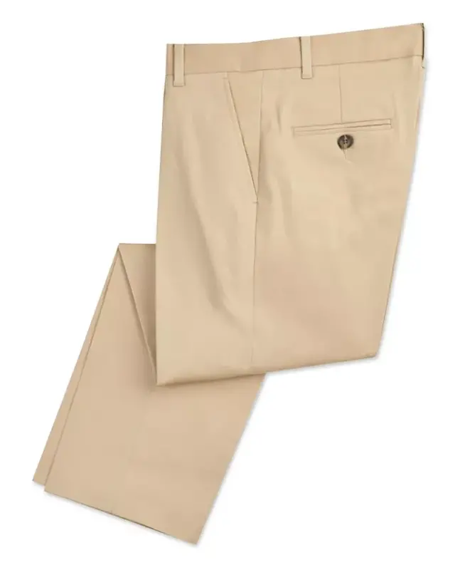 Big Boys Front Pressed Crease Fine Twill Machine Washable Pants - 3