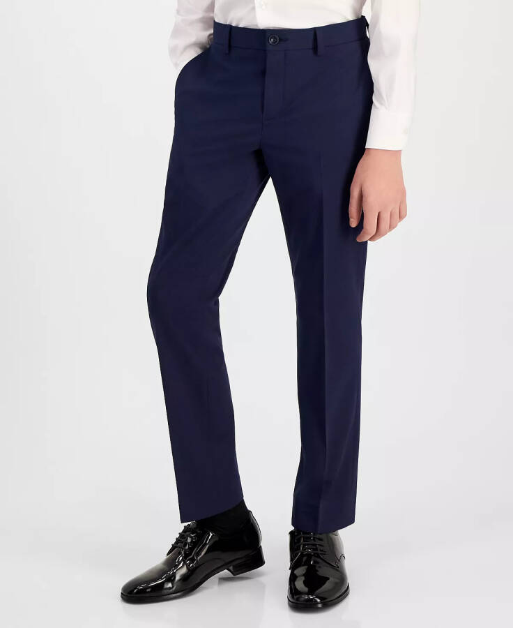 Big Boys Classic Fit Machine Washable Stretch Dress Pants Navy - 1