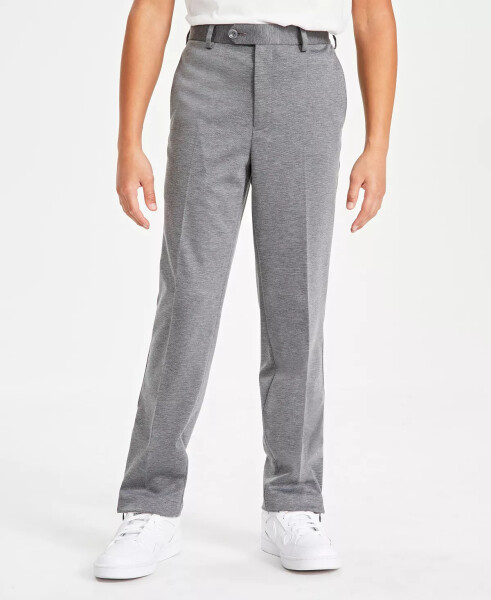 Big Boys Knit Stretch Dress Pant Heather Grey - 2