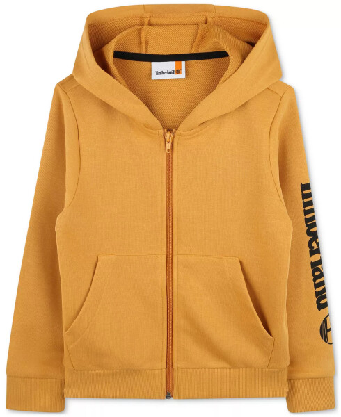 Big Boys Logo French Terry Zip-Up Hoodie Ochre - 1