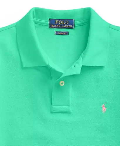 Big Boys Paxta To'r Logotipi Polo Ko'ylagi - Sunset Green - 3