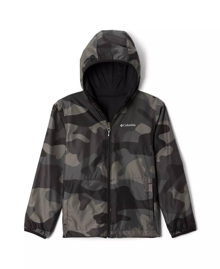 Big Boys Pixel Grabber Reversible Water-Resistant Jacket Black Mod Camo - 1