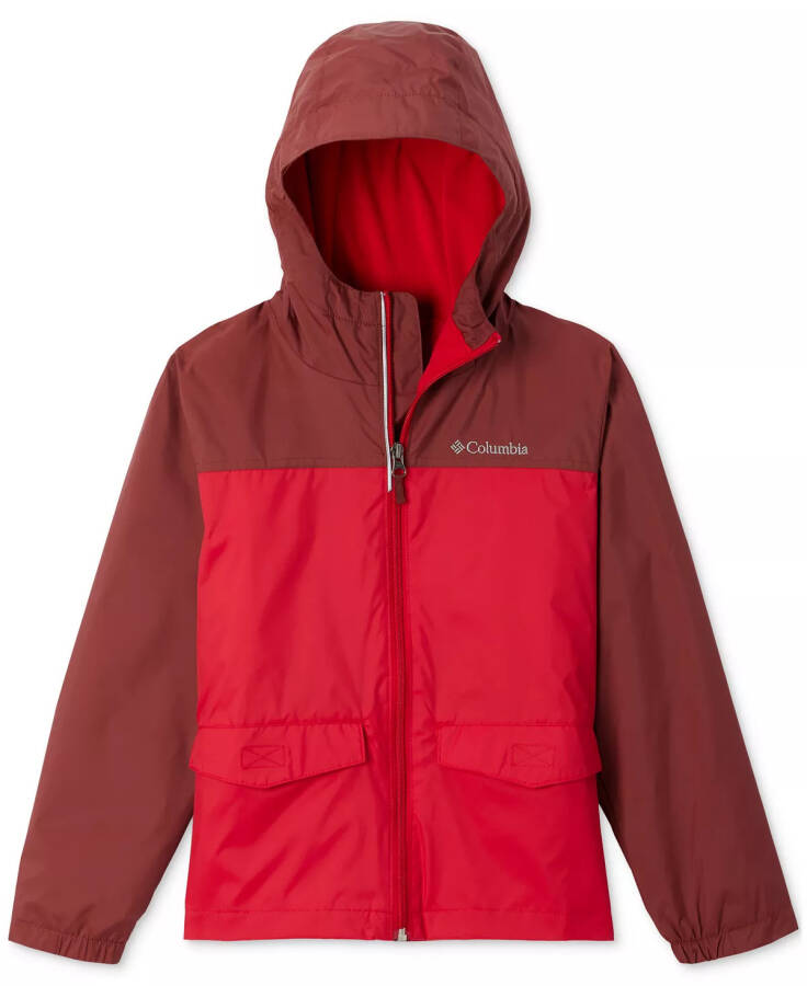 Big Boys Rain-Zilla Fleece-Lined Full-Zip Hooded Rain Jacket Spice,mountain - 1