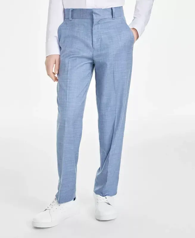 Big Boys Stretch Sharkskin Machine Washable Suit Pants - TOMMY HILFIGER