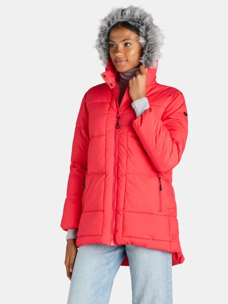 Big Chill Ayollar va Ayollar Plus Keng Tikilgan Puffer Palto Sun'iy Mo'ynali Kaput bilan, S-3X o'lchamlari - 3