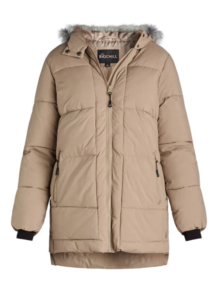 Big Chill Women's and Women's Plus Wide Quilted Puffer Coat with Faux Fur Trim Hood, Sizes S-3X- - 4