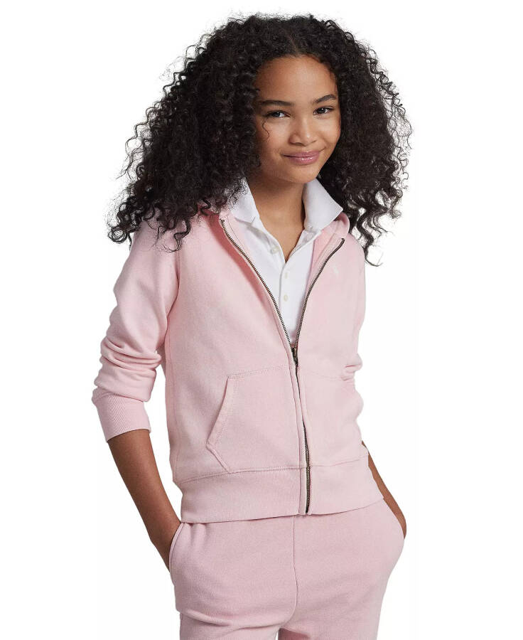 Big Girls French Terry Full-Zip Hoodie Hint Of Pink - 1