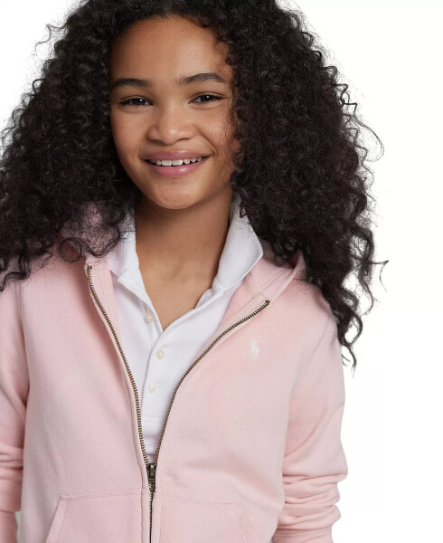 Big Girls French Terry Full-Zip Hoodie Hint Of Pink - 4