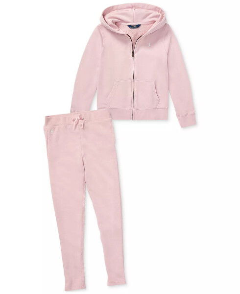 Big Girls French Terry Full-Zip Hoodie Hint Of Pink - 7