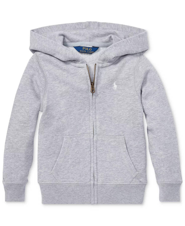 Big Girls French Terry Full-Zip Hoodie Light Grey Heather - 4