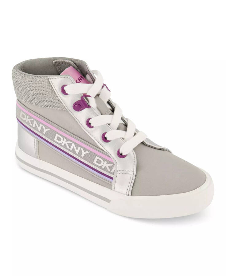 Big Girls Hannah Elastic Sneakers Gray - 1