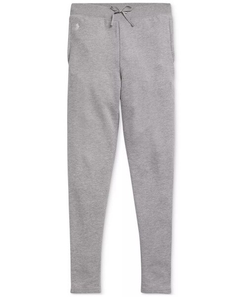 Big Girls Washed French Terry Leggings Light Grey Heather - 5