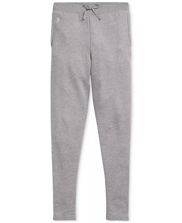 Big Girls Washed French Terry Leggings Light Grey Heather - 5