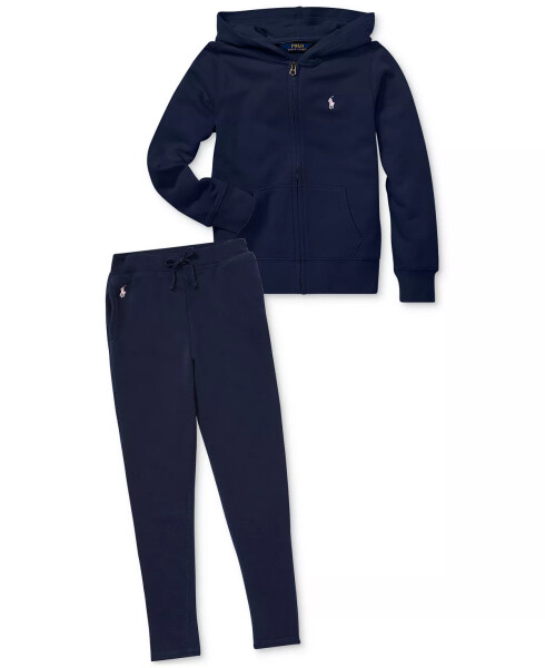 Big Girls Washed French Terry Leggings Refined Navy - 3