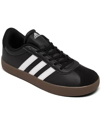 Big Kids' VL Court 3.0 Casual Sneakers from Finish Line - Core Black, Cloud White - 1