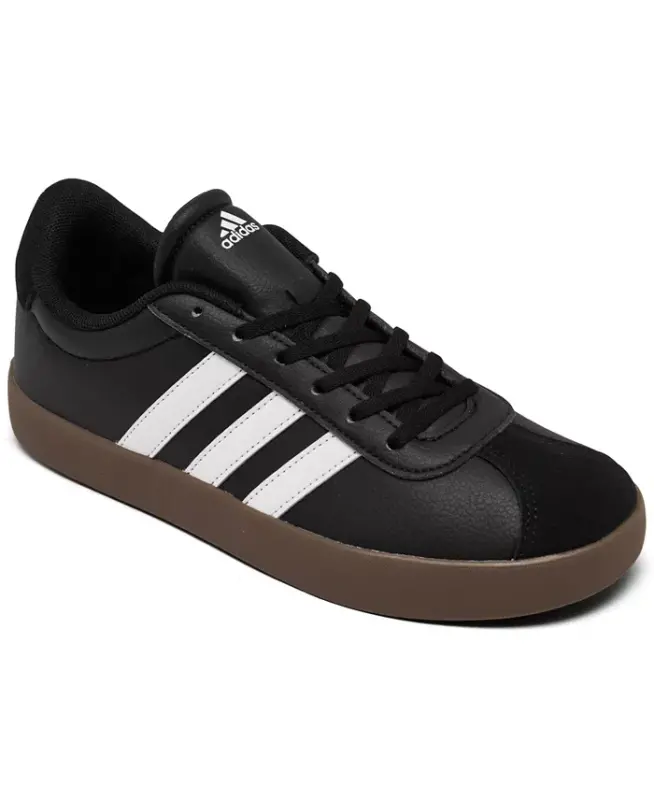 Big Kids' VL Court 3.0 Casual Sneakers from Finish Line - Core Black, Cloud White - 1