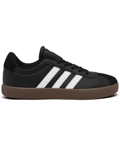 Big Kids' VL Court 3.0 Casual Sneakers from Finish Line - Core Black, Cloud White - adidas (1)