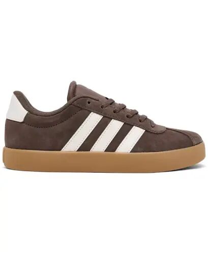 Big Kids' VL Court 3.0 Casual Sneakers from Finish Line - Earth Strata, White - adidas (1)