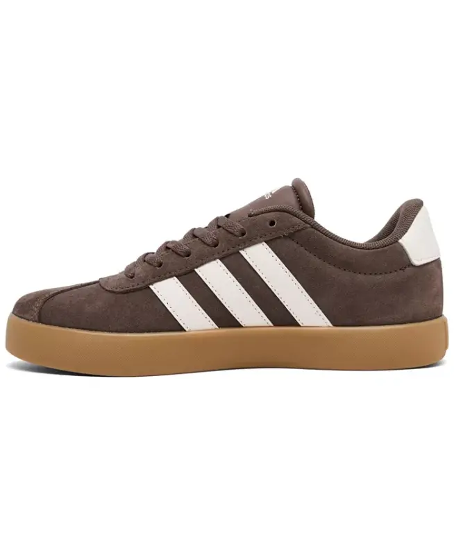 Big Kids' VL Court 3.0 Casual Sneakers from Finish Line - Earth Strata, White - 3