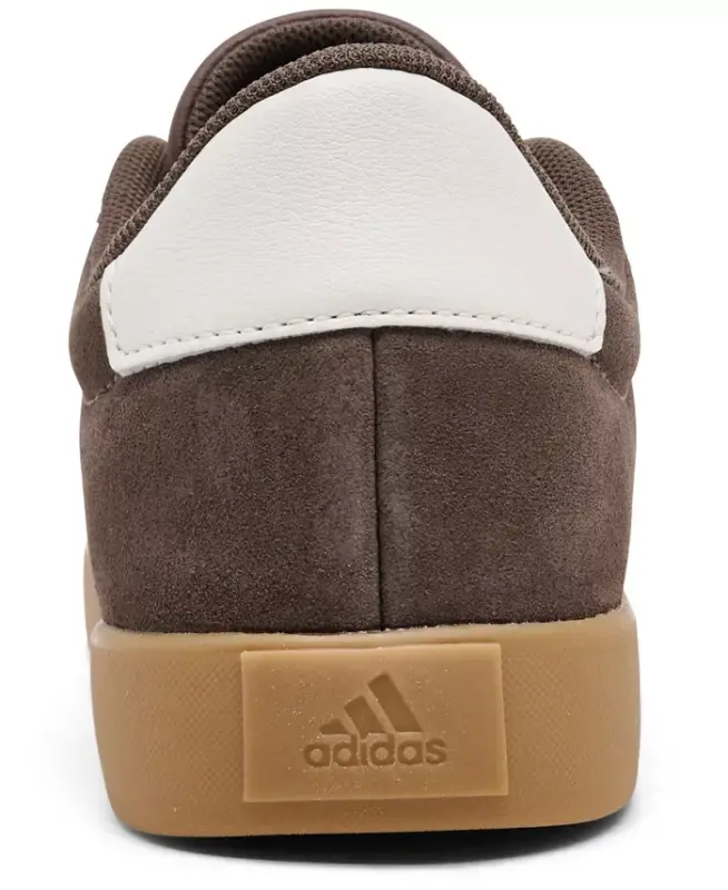 Big Kids' VL Court 3.0 Casual Sneakers from Finish Line - Earth Strata, White - 4