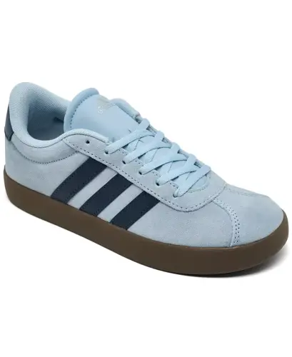 Big Kids' VL Court 3.0 Casual Sneakers from Finish Line - Sky, Indigo, Gum - 1