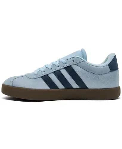 Big Kids' VL Court 3.0 Casual Sneakers from Finish Line - Sky, Indigo, Gum - 3