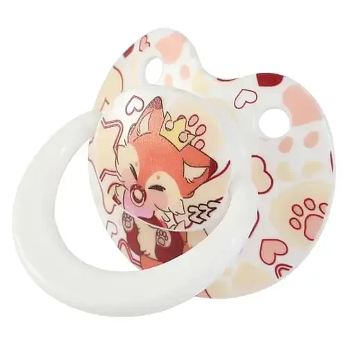 Big Size Adult Pacifier for Anxiety: Cute Paci Large Shield for Sleep - Silicone Binky Autism Toys with Case White - MODAZONE