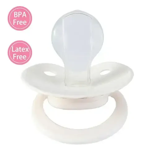 Big Size Adult Pacifier for Anxiety: Cute Paci Large Shield for Sleep - Silicone Binky Autism Toys with Case White - MODAZONE (1)