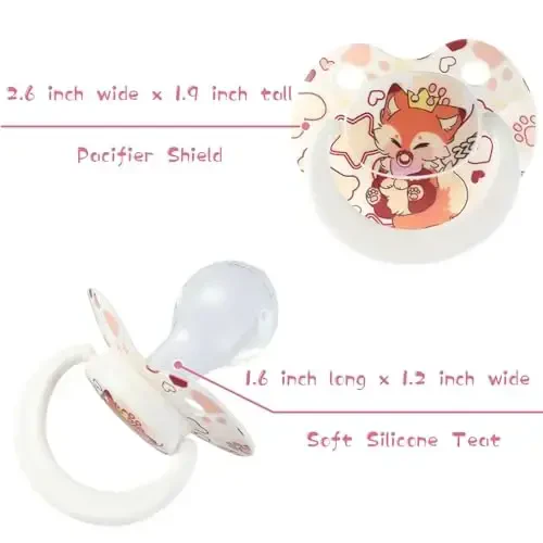 Big Size Adult Pacifier for Anxiety: Cute Paci Large Shield for Sleep - Silicone Binky Autism Toys with Case White - 4