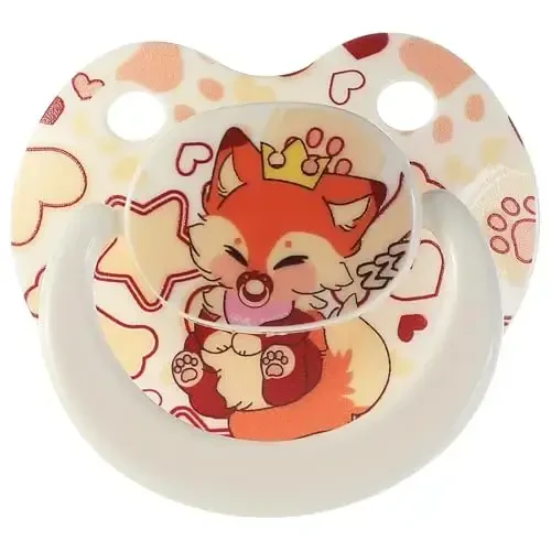 Big Size Adult Pacifier for Anxiety: Cute Paci Large Shield for Sleep - Silicone Binky Autism Toys with Case White - 6