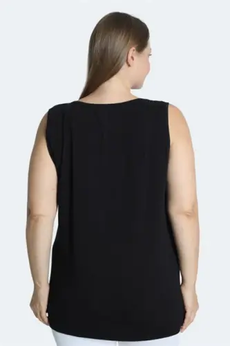 Big Size Black Tank Top with Thick Straps, White Sleeveless, 4 Seasons Sports and Daily Knitwear Undershirt - 10