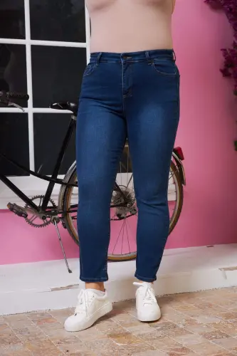 Big Size Kim.Navy Blue Pants - 3