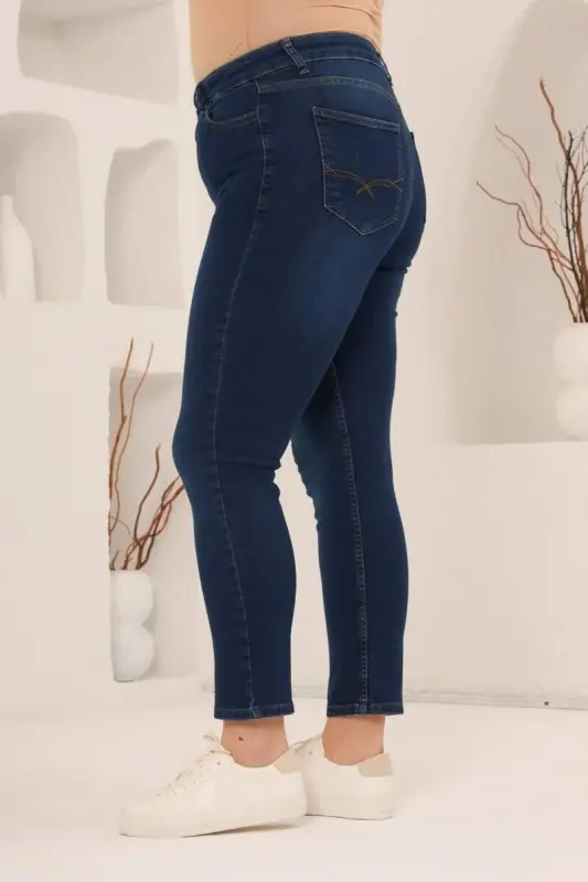 Big Size Kim.Navy Blue Pants - 2